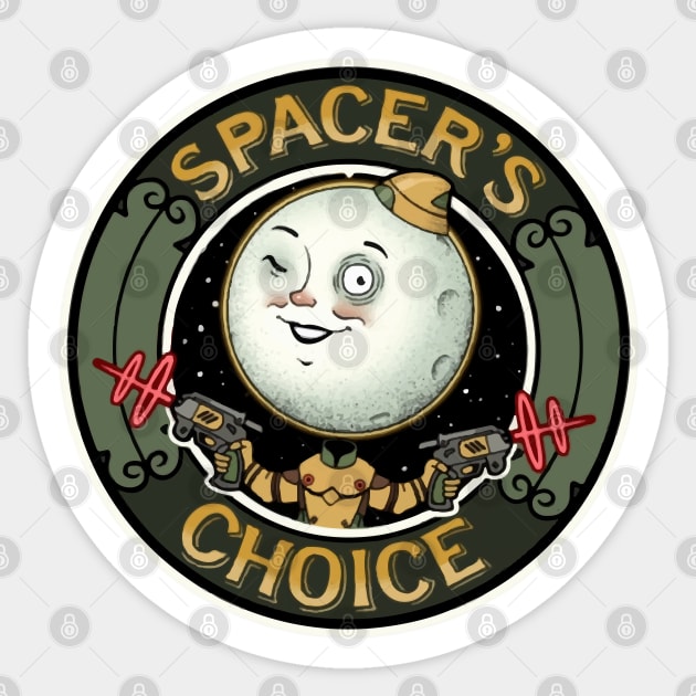 Spacer's Choice Moonman Spacers Choice Sticker TeePublic